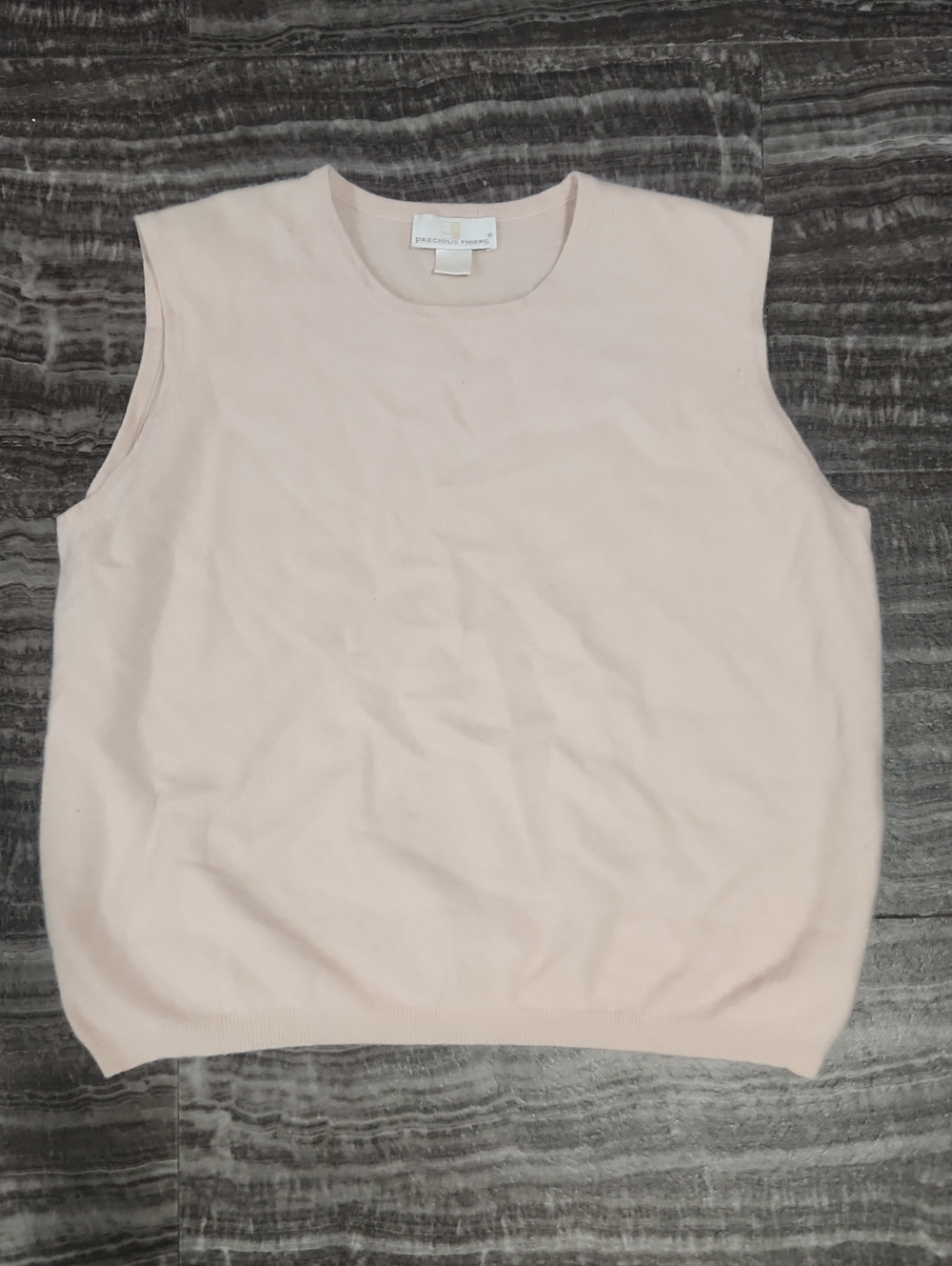 Precious Fibers cashmere sleeveless sweater Size 3X Vintage